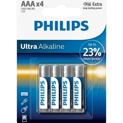 Online Philips ULTRA ALKALINE AAA BATTERI 4 STK/PK