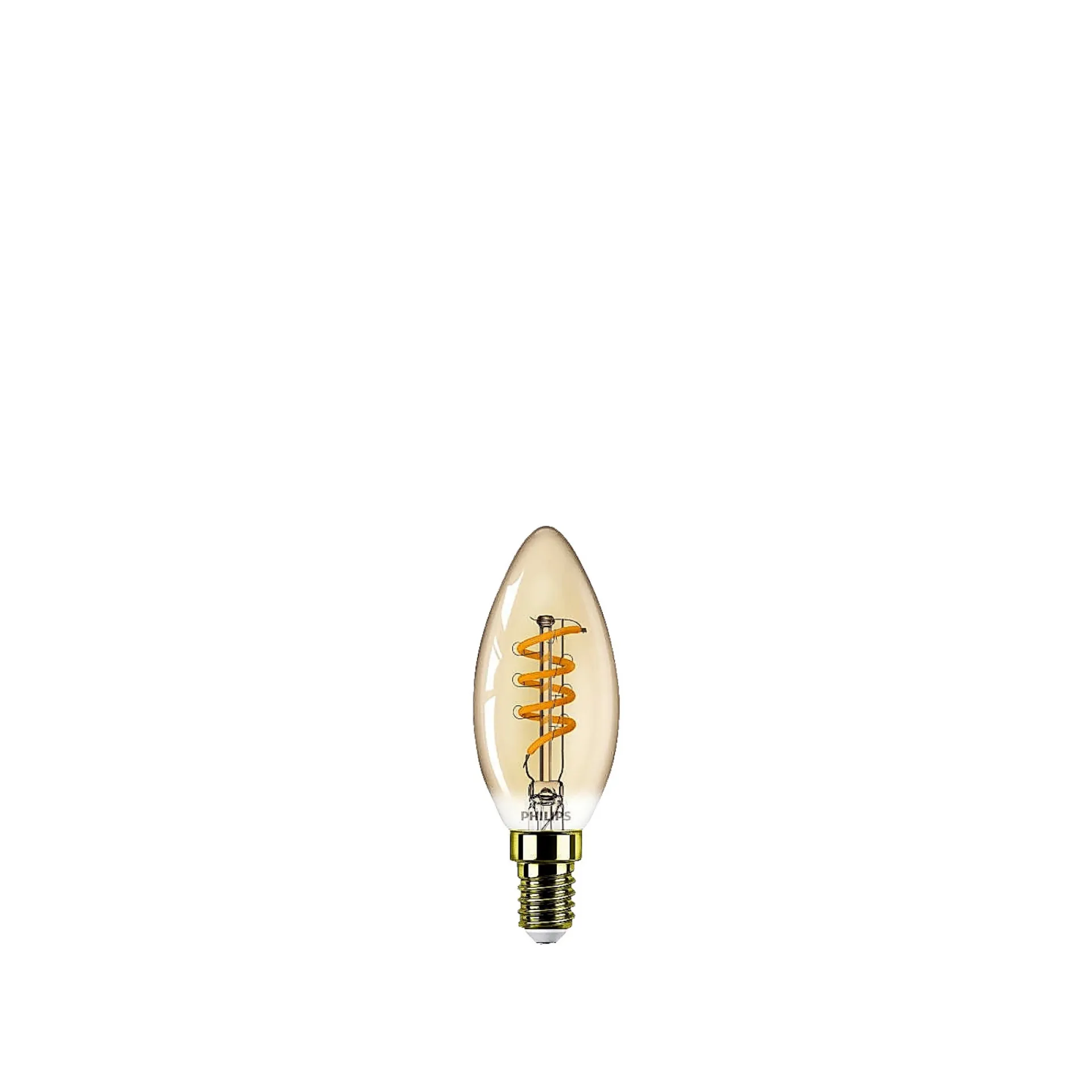 Sale Philips VINTAGE DÆMPBAR GULD DEKOPÆRE KERTE E14 15W
