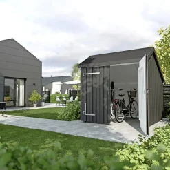 Online Plus 1 MODUL LUKKET INKL. TAGPAP OG ALULISTER CYKELSKUR 5,7 M2