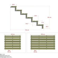 Hot Plus 6 TRIN TERRASSETRAPPE 1200 X 1050 MM