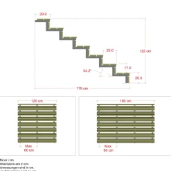 Plus 7 TRIN TERRASSETRAPPE 1200 X 1220 MM