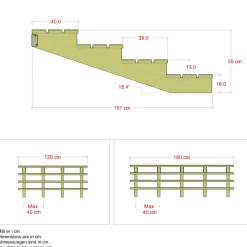 Discount Plus 4 TRIN TERRASSETRAPPE 1200 X 550 MM