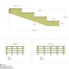 Clearance Plus 4 TRIN TERRASSETRAPPE 1800 X 550 MM