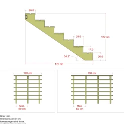 Hot Plus 7 TRIN TERRASSETRAPPE 1200 X 1220 MM