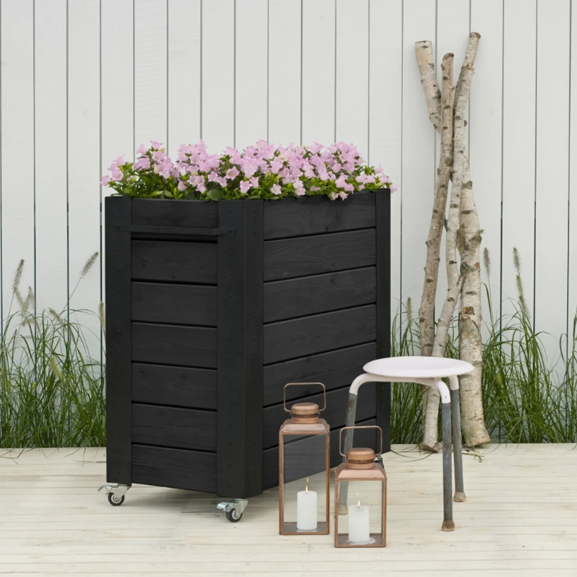 New Plus BLOMSTERKASSE SORT 95 X 50 X 87 CM