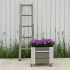 Hot Plus CUBIC BLOMSTERKASSE GRÅBRUN 45 X 46 X 50 CM