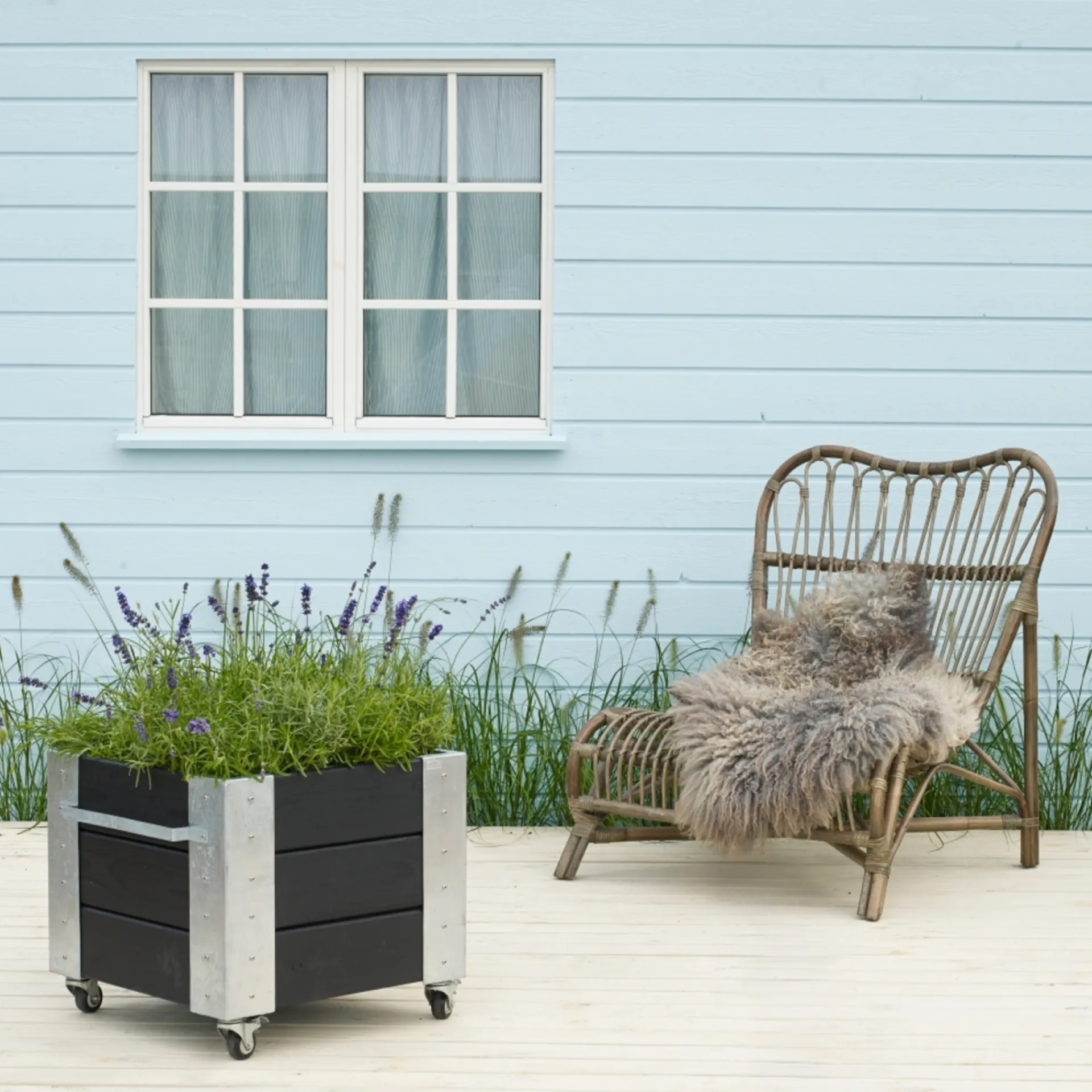 Best Plus CUBIC BLOMSTERKASSE SORT 45 X 46 X 50 CM