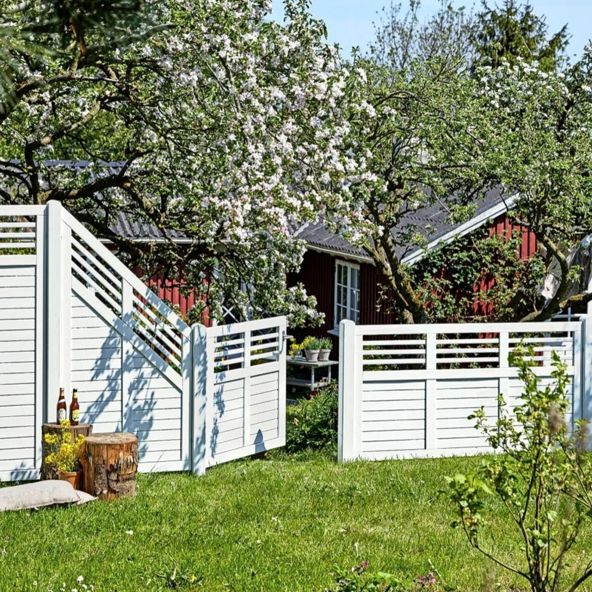 Outlet Plus DECORA HEGN FUNGICIDBEHANDLET & GRUNDMALET 2 GANGE HVID 180 X 180 CM