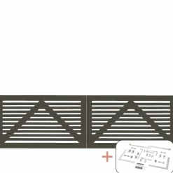 Outlet Plus DOBBELTLÅGE FUNGICIDBEHANDLET OG GRUNDMALET UMBRAGRÅ 300 X 90 CM