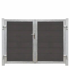 Discount Plus FUTURA VENSTRE DOBBELTLÅGE SKIFFERGRÅ/SORT 213 X 145 CM