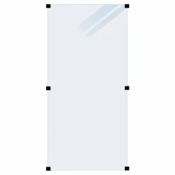 Online Plus GLASHEGN HÆRDET FROSTED 90 X 180 X 0.60 CM