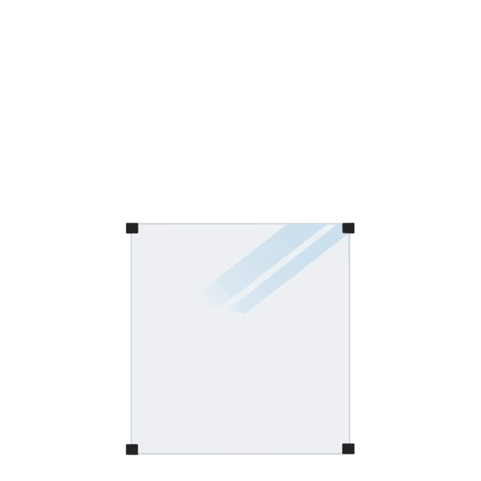 Clearance Plus GLASHEGN LAMINERET FROSTED 90 X 91 X 90 X 0.80 CM