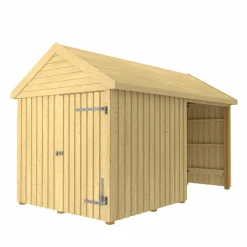 Outlet Plus INKL. TAGPAP/ALULISTER/H-STOLPEFØDDER HAVEHUS 10 M²
