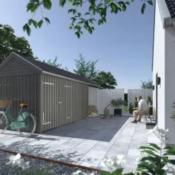 Online Plus INKL. TAGPAP/ALULISTER/H-STOLPEFØDDER HAVEHUS 14,5 M2