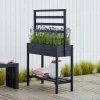 Best Plus PÅ BEN MED ESPALIER BLOMSTERKASSE SORT 137 X 37 X 88 CM