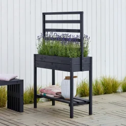 Best Plus PÅ BEN MED ESPALIER BLOMSTERKASSE SORT 137 X 37 X 88 CM
