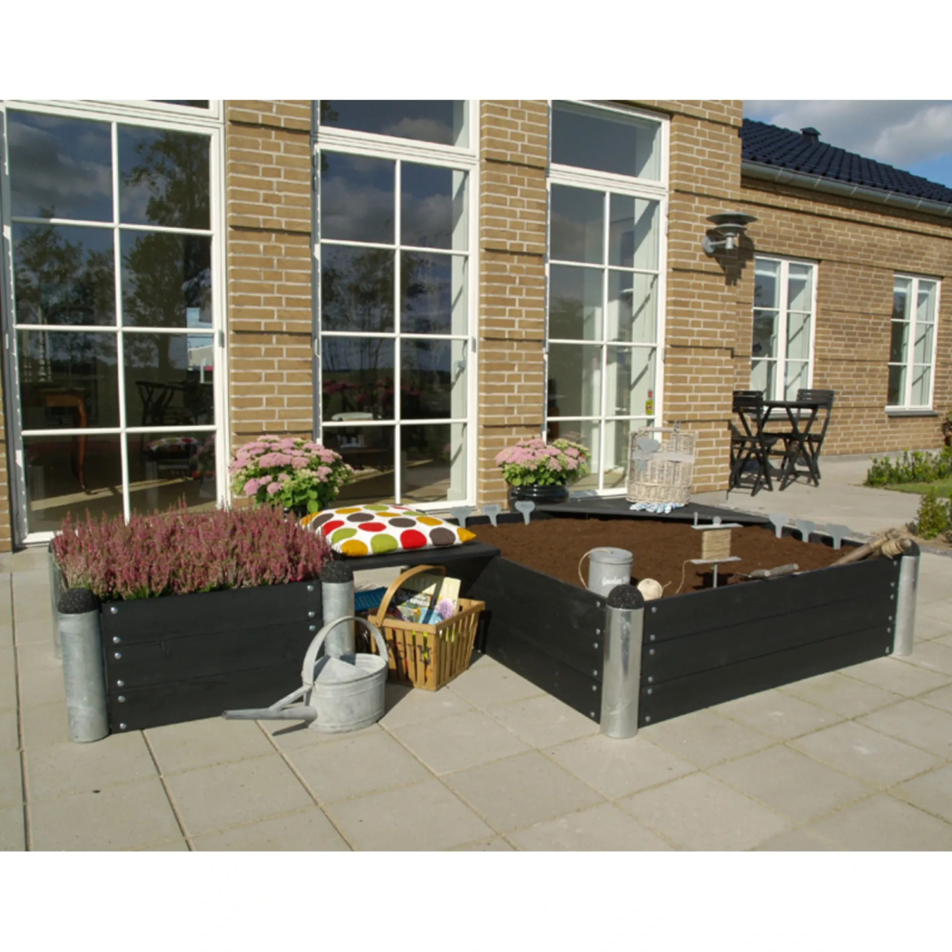 Hot Plus PIPE BLOMSTERKASSE SORT 36 X 80 X 80 CM