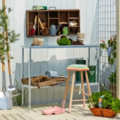 Clearance Plus PLANTEBORD STÅL VARMGALVANISERET 40X110X90 CM