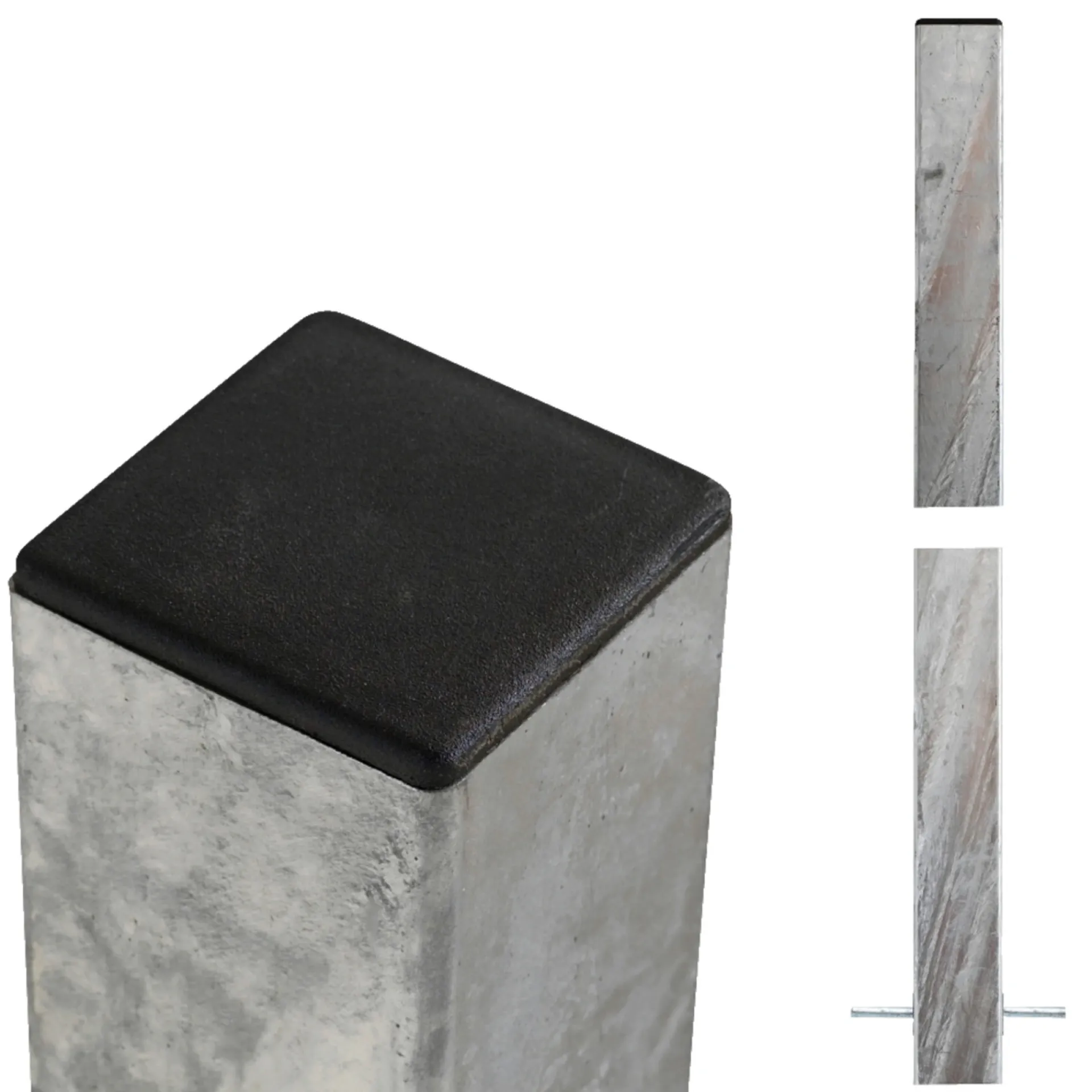 Plus STÅLSTOLPE VARMGALVANISERET STÅL 8 X 8 X 268 CM