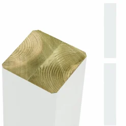 Best Plus STOLPE TRYKIMPRÆGNERET HVID 9 X 9 X 188 CM