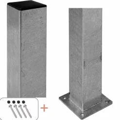 Clearance Plus STOLPE VARMGALVANISERET STÅL 8 X 8 X 150 CM