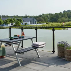 New Plus STOLPE VARMGALVANISERET OG PULVERLAKERET SORT 4.50 X 4.50 X 103.30 CM