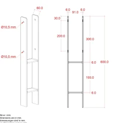 Plus STOLPEFOD 60 X 9.10 X 60 CM