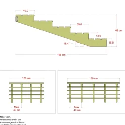 Plus TERRASSETRAPPE 1200 X 680 MM