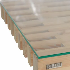 New Plus TRALLEMØBLER HÆRDET 6 MM GLASPLADE M/POLERET KANT KLAR GENBRUGSGUMMI