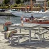 New Plus TWIST BORDBÆNKESÆT GRÅBRUN