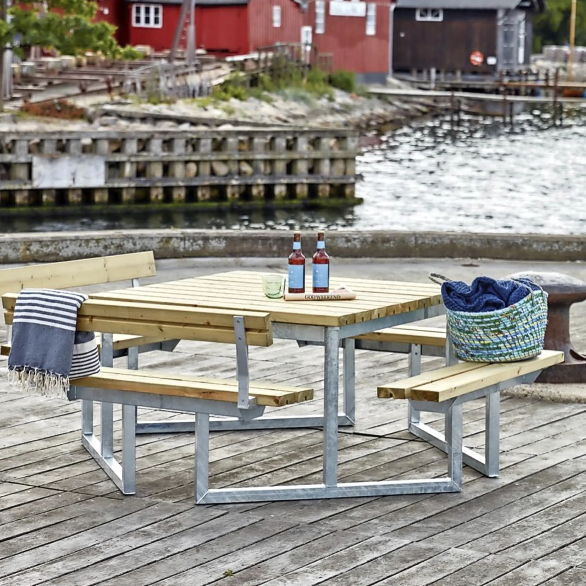 New Plus TWIST BORDBÆNKESÆT NATUR