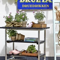 Best Plus URBAN SERVERINGSVOGN SORT NÅLETRÆ / STÅL