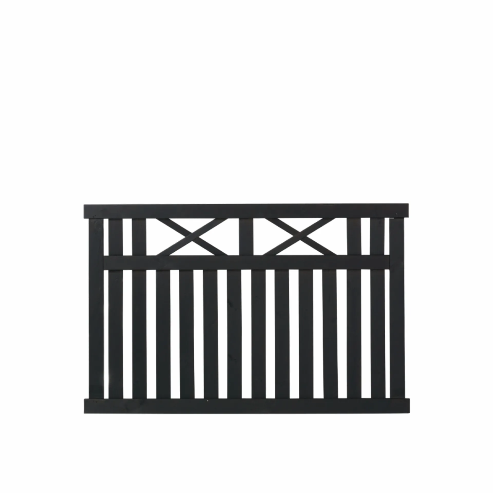 New Plus VINESSE TRÆHEGN FUNGICIDBEHANDLET OG GRUNDMALET SORT 150 X 96 CM