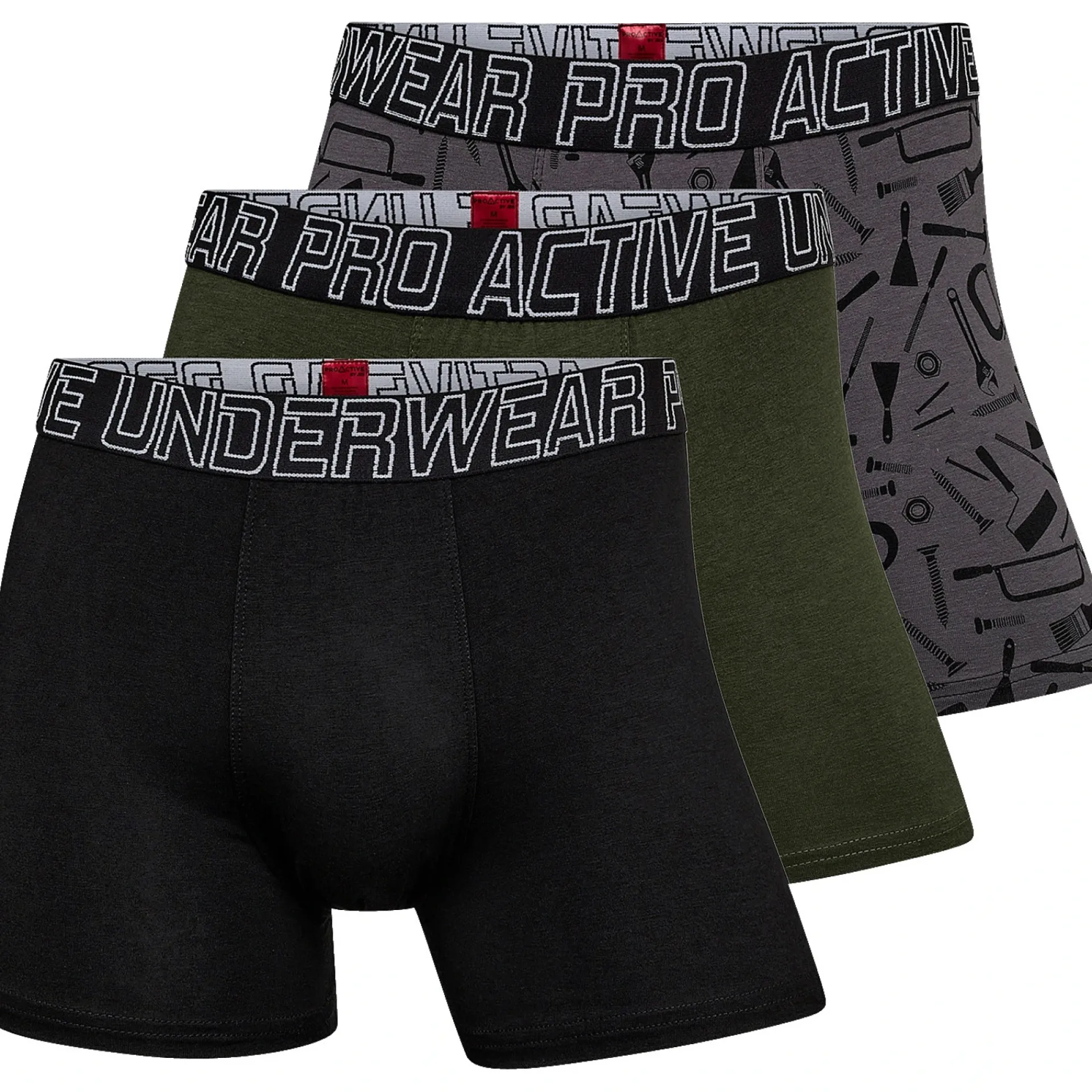 Hot ProActive . TIGHTS L SORT/GRÅ/GRØN