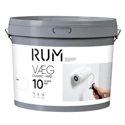 Outlet Rum CLASSIC 10 VÆGMALING 9 L HVID