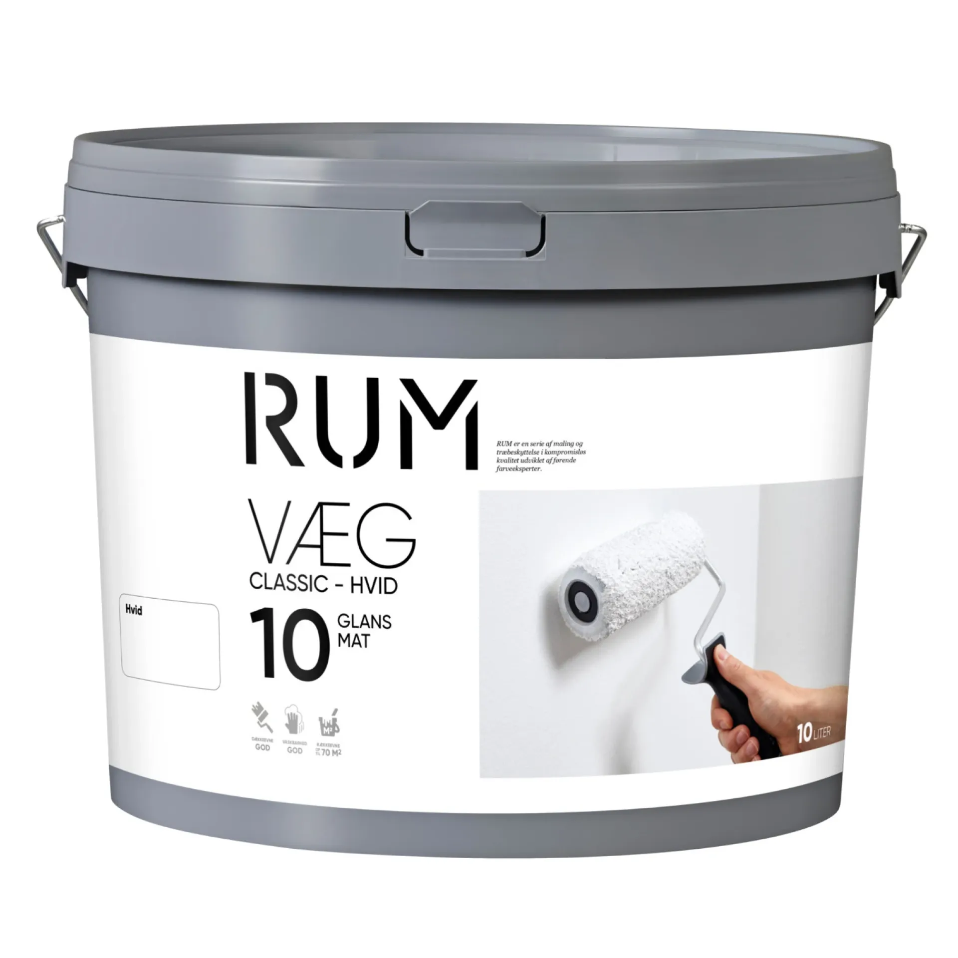 Outlet Rum CLASSIC 10 VÆGMALING 9 L HVID