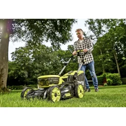 Hot Ryobi MAX POWER RY36LMX46A-240 PLÆNEKLIPPER AKKU 36V MED BATTERI OG LADER
