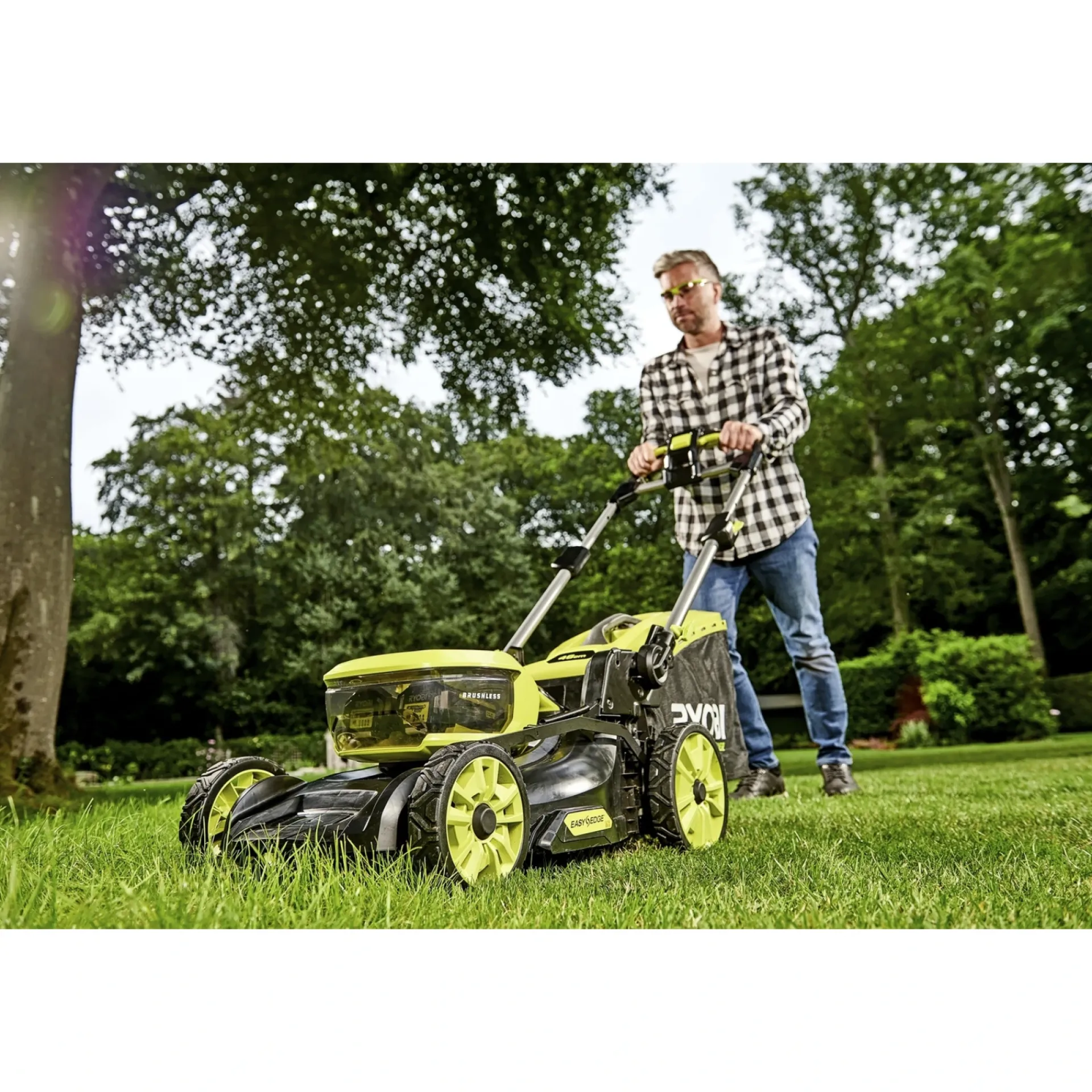 Hot Ryobi MAX POWER RY36LMX46A-240 PLÆNEKLIPPER AKKU 36V MED BATTERI OG LADER