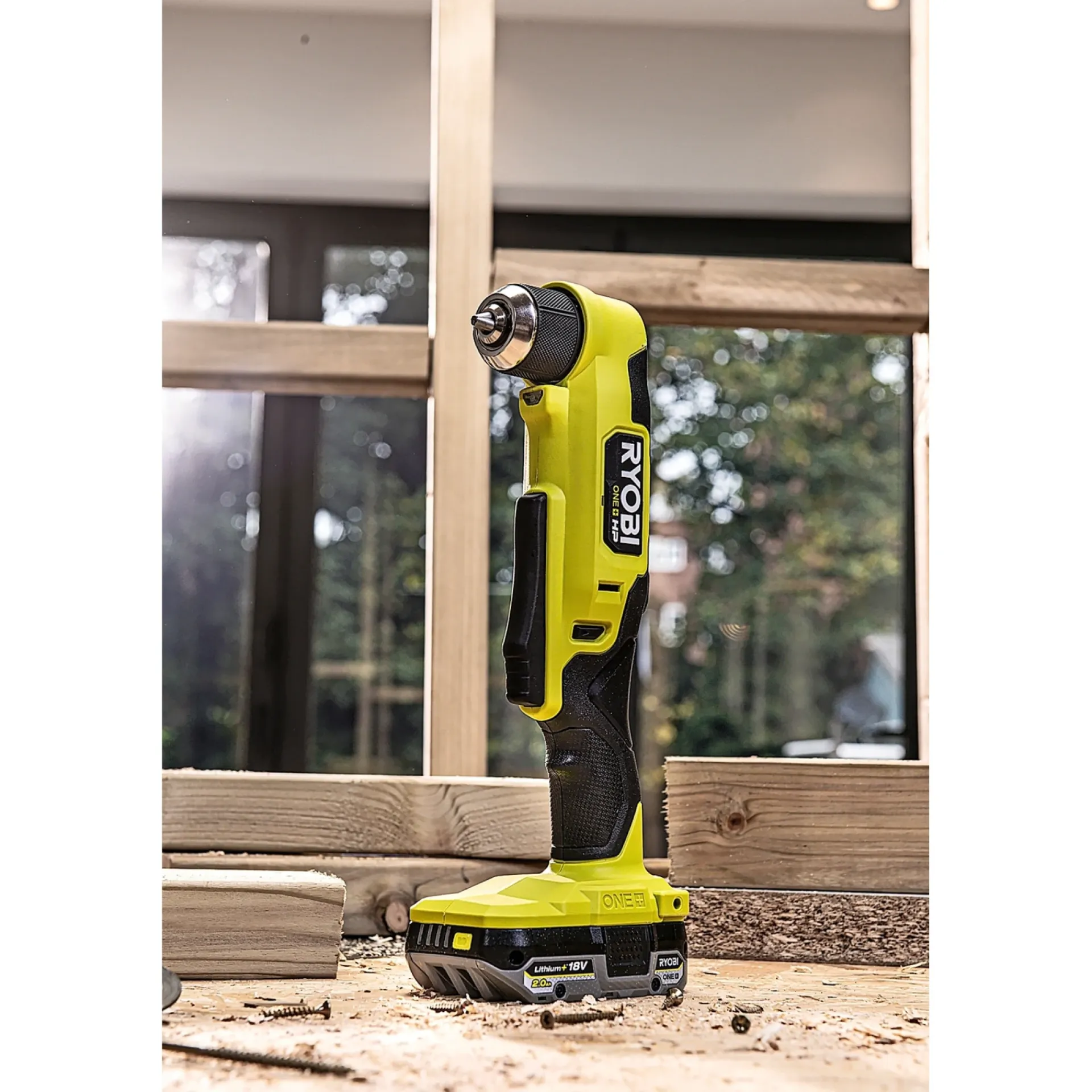Discount Ryobi ONE+ RAD18C-0 VINKEL BORE/SKRUEMASKINE AKKU UDEN BATTERI OG LADER