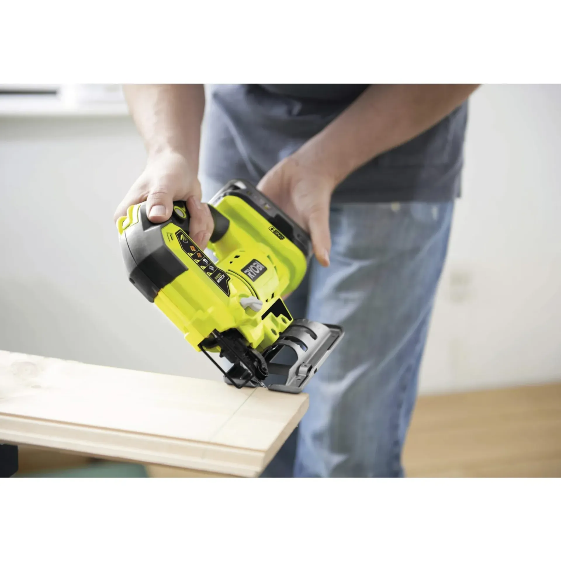 Online Ryobi ONE+ R18JS-0 STIKSAV AKKU 18V UDEN BATTERI OG LADER