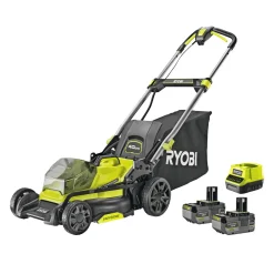 New Ryobi PLÆNEKLIPPER AKKU 18V MED BATTERI OG LADER