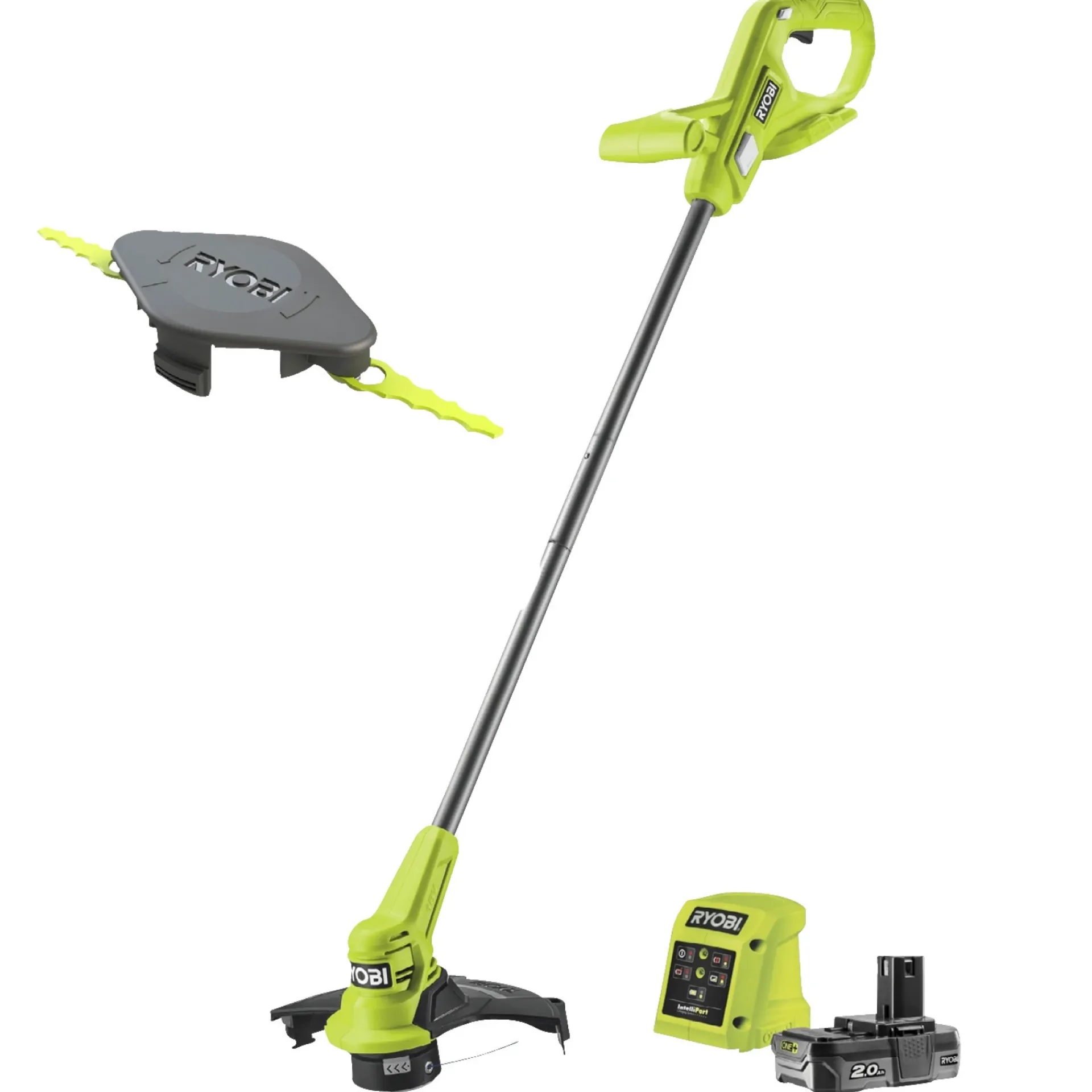Clearance Ryobi RY18LT23A-120 + RAC155 GRÆSTRIMMER 23 18V MED BATTERI OG LADER