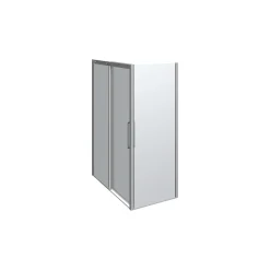 Best Scanbad CLASSIC SKYDEDØR KROM/KLAR 140 X 200 X 80 CM