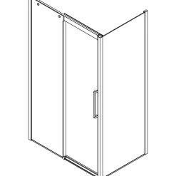 Best Scanbad CLASSIC SKYDEDØR KROM/KLAR 140 X 200 X 80 CM