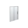 Clearance Scanbad CLASSIC SKYDEDØR KROM/KLAR 140 X 200 X 10 CM
