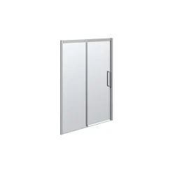 Clearance Scanbad CLASSIC SKYDEDØR KROM/KLAR 140 X 200 X 10 CM