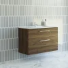 Sale Scanbad DELTA BADMØBEL BRUN EG MED METALSKUFFER 101 CM