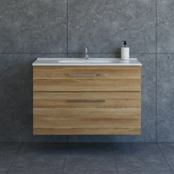 Outlet Scanbad DELTA KARAT BADMØBEL VARM EG 2 SKUFFER 101 CM