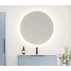 Clearance Scanbad DELTA SPEJL M/ LYS UDEN LYSSTYRING Ø90 CM