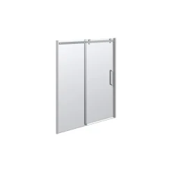 Discount Scanbad DELUXE SKYDEDØR KROM/KLAR 160 X 200 X 10 CM